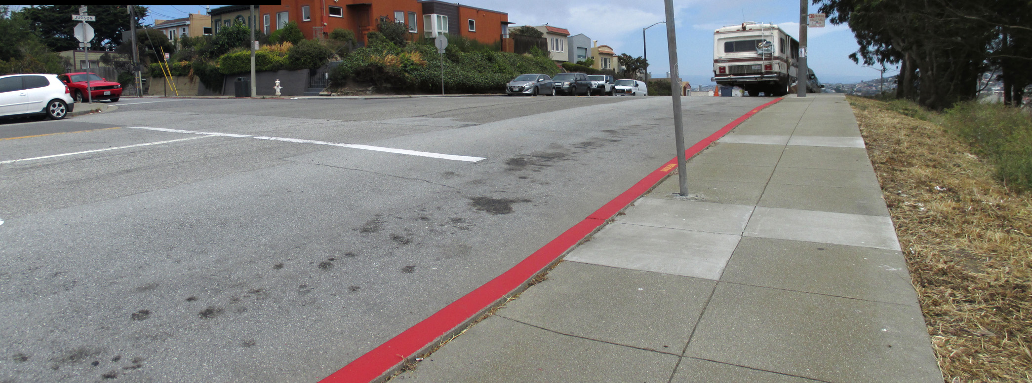 Daylighting on south side of Judson Avenue at Foerster Street. Photo: Sunnyside Neighborhood Association.