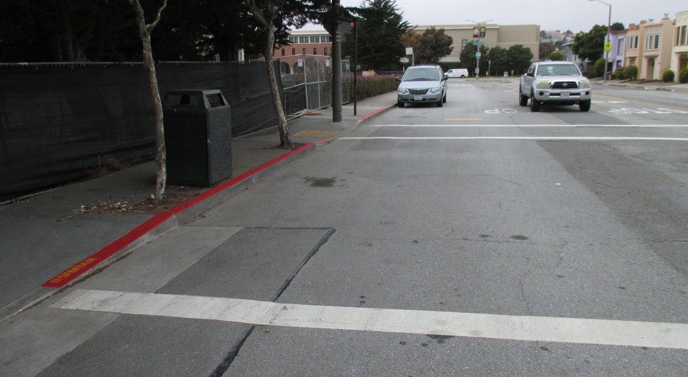 Daylighting on south side of Judson Avenue at Gennessee Street. Photo: Sunnyside Neighborhood Association.