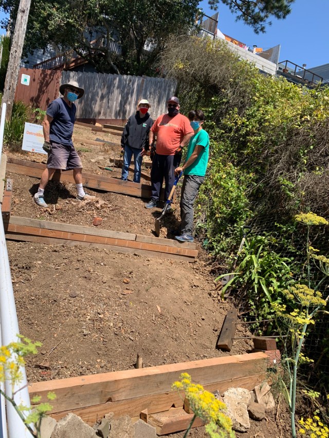 Upper Detroit Steps, cleanup day. Photo: Pam Parker Souza.