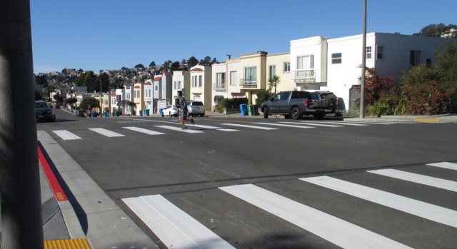 New crosswalk at Judson and Foerster, Dec 2020. Photo: Sunnyside Neighborhood Association